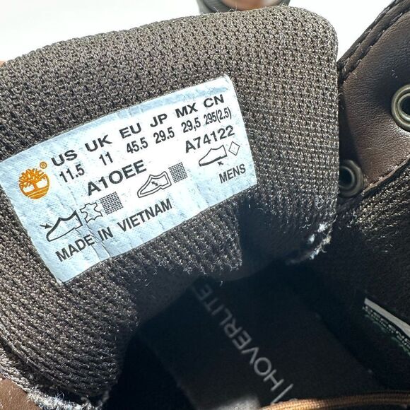 Timberland Mens ReBOLT  Size 11,5 Brown  Leather Ankle Boots Defender Mid Hiker - Picture 7 of 8